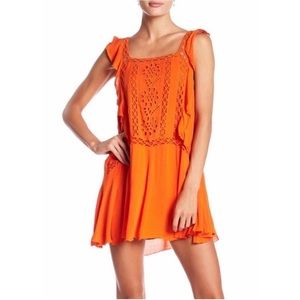 Free People Orange Mini Dress